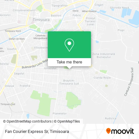 Fan Courier Express Sr map