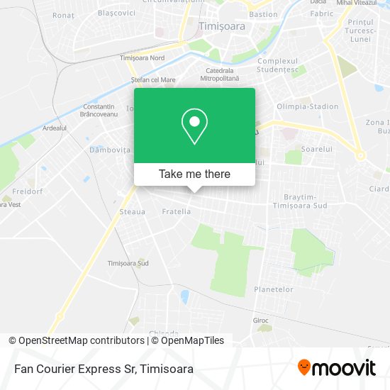 Fan Courier Express Sr map