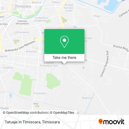 Tatuaje in Timisoara map