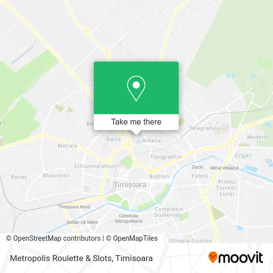 Metropolis Roulette & Slots map