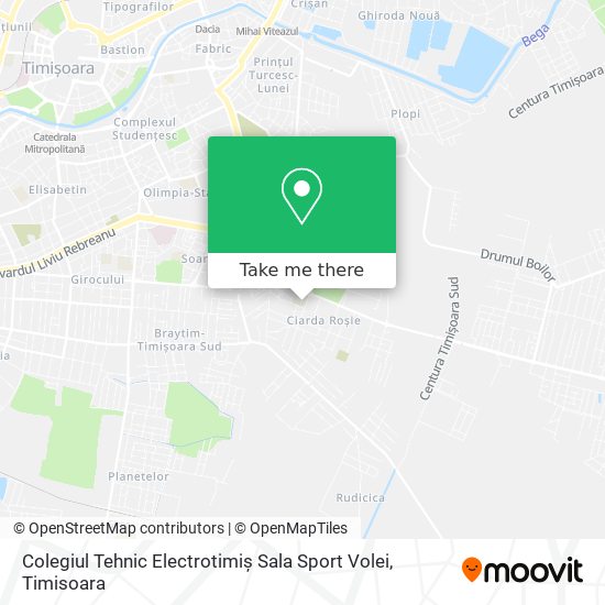 Colegiul Tehnic Electrotimiș Sala Sport Volei map