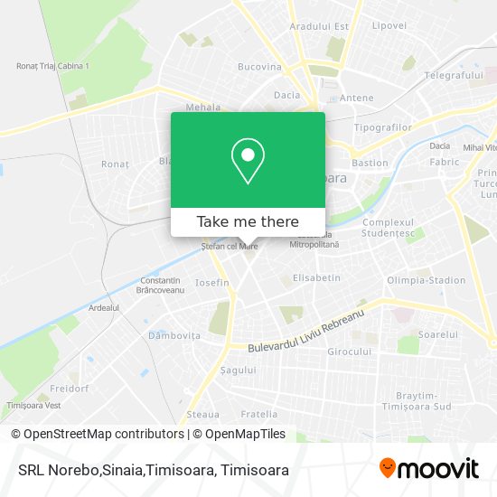 SRL Norebo,Sinaia,Timisoara map