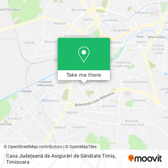 Casa Județeană de Asigurări de Sănătate Timiș map