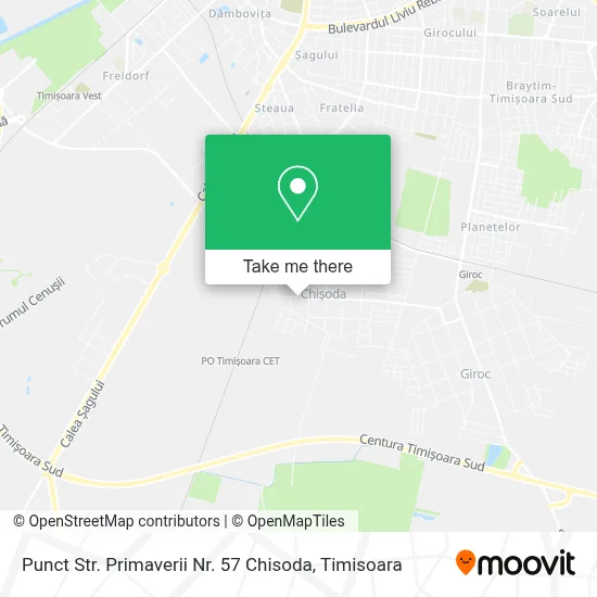 Punct Str. Primaverii Nr. 57 Chisoda map