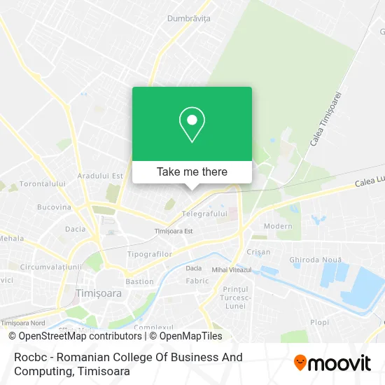 Rocbc - Romanian College Of Business And Computing map