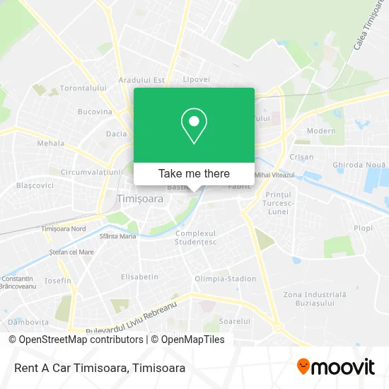 Rent A Car Timisoara map