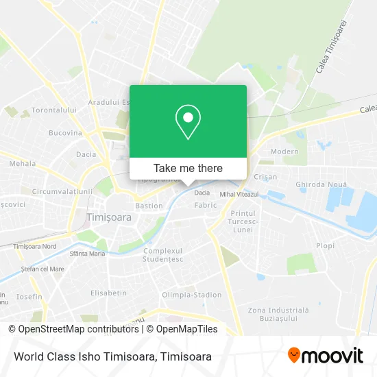 World Class Isho Timisoara map
