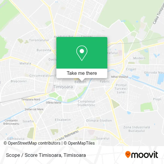 Scope / Score Timisoara map