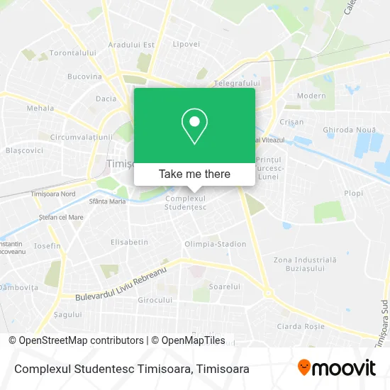 Complexul Studentesc Timisoara map
