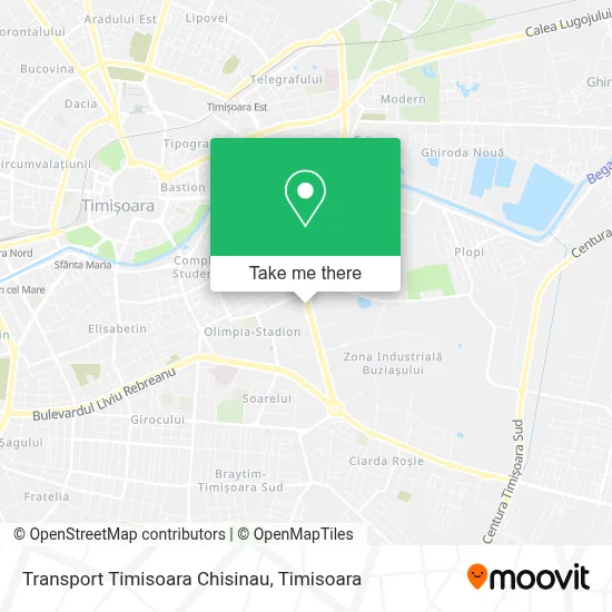 Transport Timisoara Chisinau map
