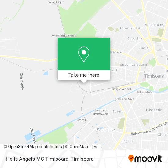 Hells Angels MC Timisoara map