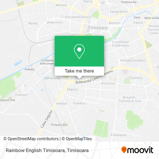 Rainbow English Timisoara map