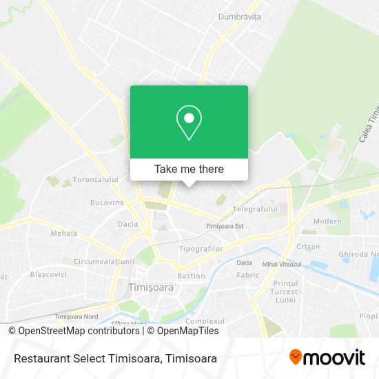 Restaurant Select Timisoara map
