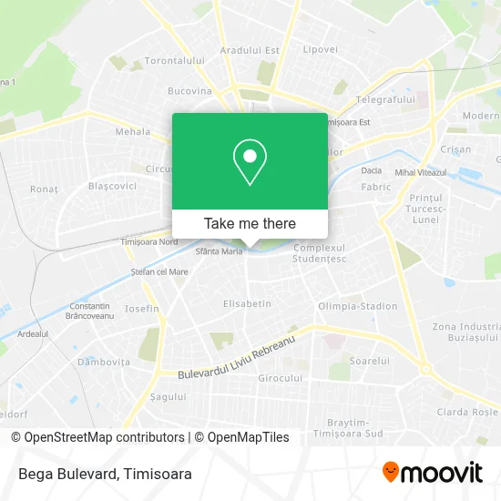 Bega Bulevard map