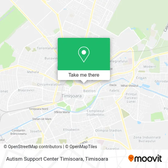 Autism Support Center Timisoara map