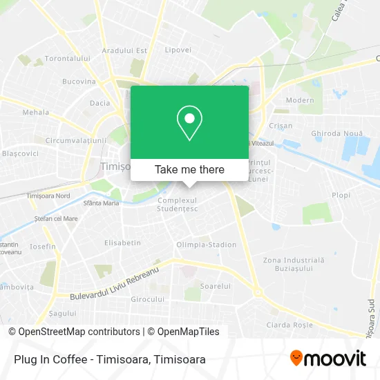 Plug In Coffee - Timisoara map