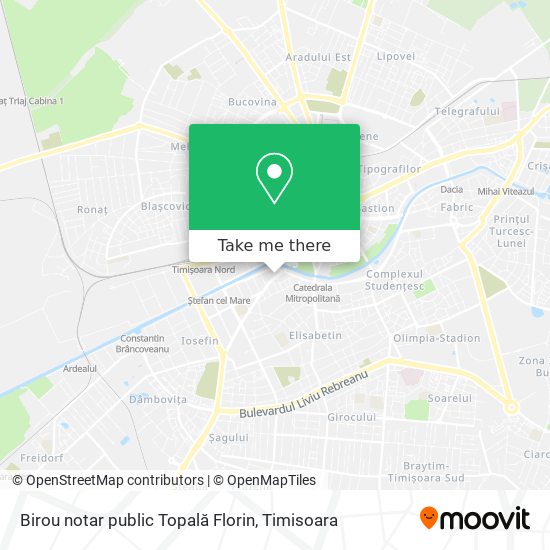 Birou notar public Topală Florin map