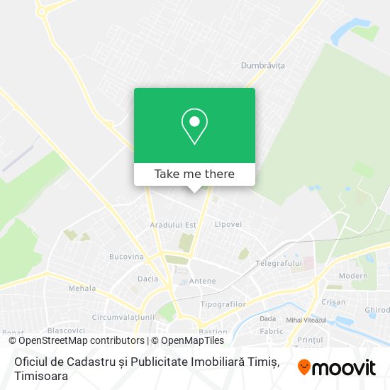 Oficiul de Cadastru și Publicitate Imobiliară Timiș map