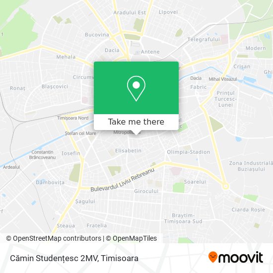 Cămin Studențesc 2MV map
