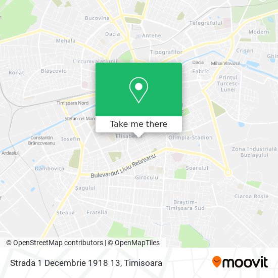 Strada 1 Decembrie 1918 13 map