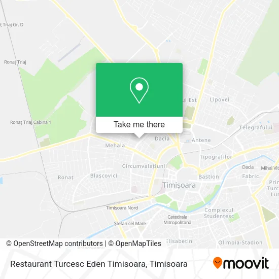 Restaurant Turcesc Eden Timisoara map