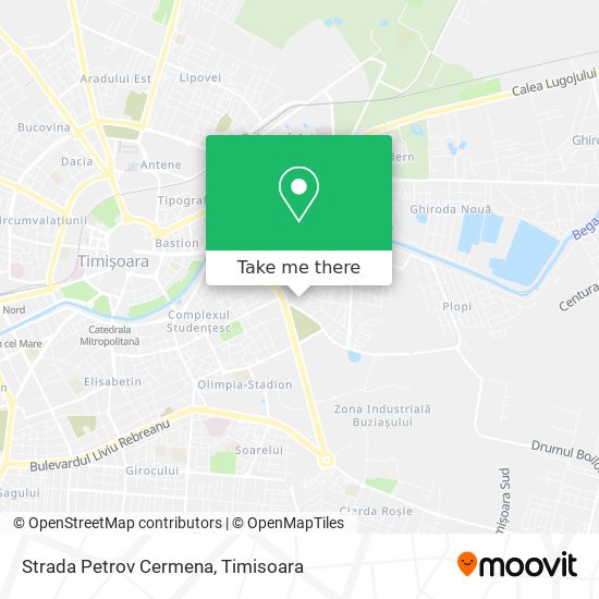 Strada Petrov Cermena map