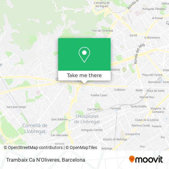 Trambaix Ca N'Oliveres map
