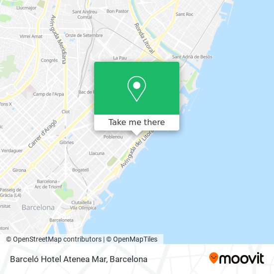 Barceló Hotel Atenea Mar map