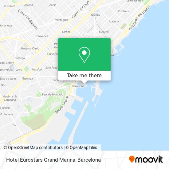 Hotel Eurostars Grand Marina map