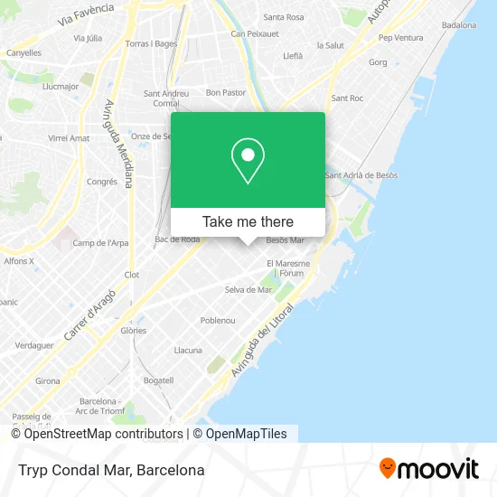 Tryp Condal Mar map
