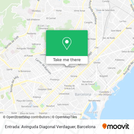 Entrada:  Avinguda Diagonal Verdaguer map