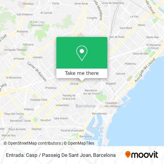 Entrada:  Casp / Passeig De Sant Joan map