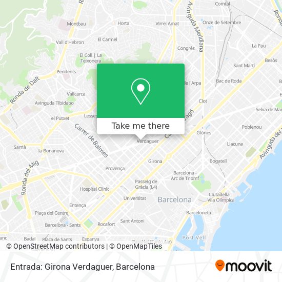 Entrada:  Girona Verdaguer map