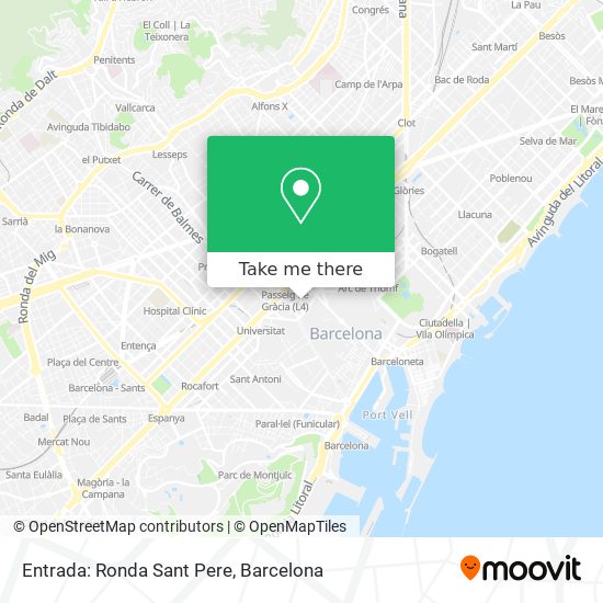 Entrada:  Ronda Sant Pere map