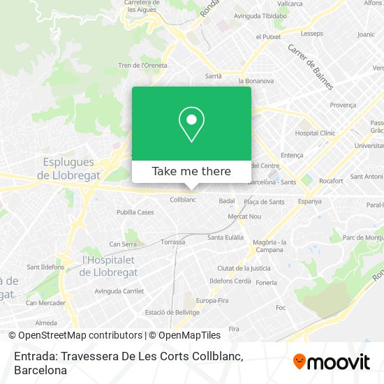 Entrada:  Travessera De Les Corts Collblanc map