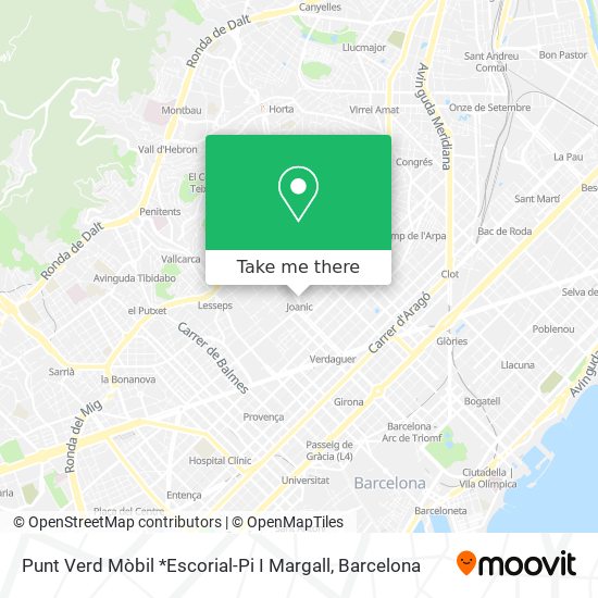 mapa Punt Verd Mòbil *Escorial-Pi I Margall