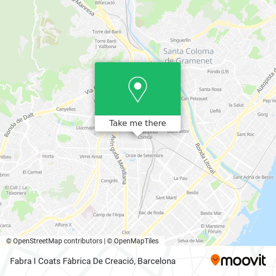 mapa Fabra I Coats Fàbrica De Creació