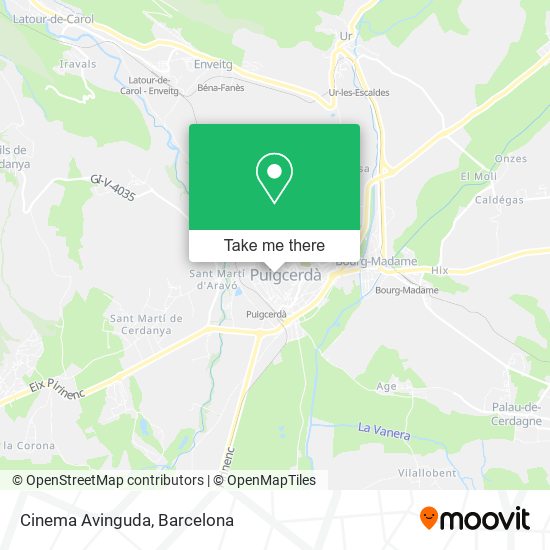 mapa Cinema Avinguda