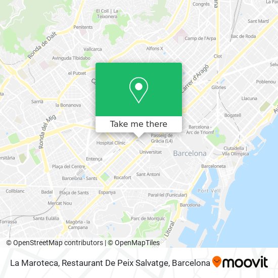 mapa La Maroteca, Restaurant De Peix Salvatge
