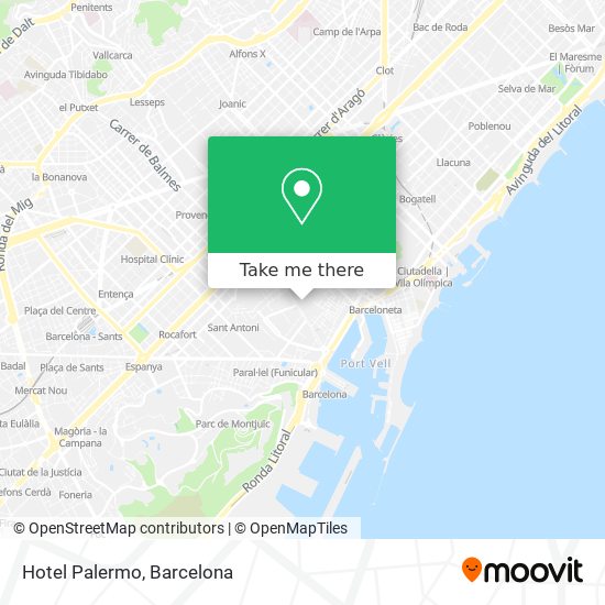 mapa Hotel Palermo