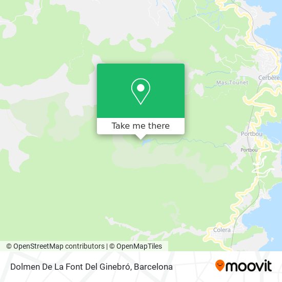 Dolmen De La Font Del Ginebró map