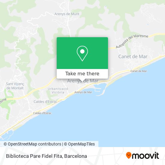 Biblioteca Pare Fidel Fita map