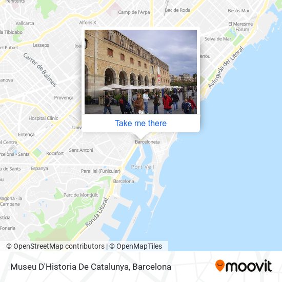 mapa Museu D'Historia De Catalunya