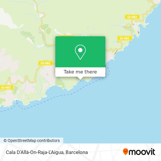 Cala D'Allà-On-Raja-L'Aigua map