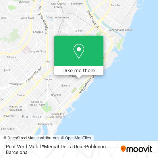 Punt Verd Mòbil *Mercat De La Unió-Poblenou map