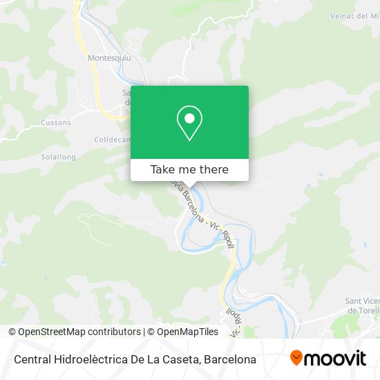 mapa Central Hidroelèctrica De La Caseta