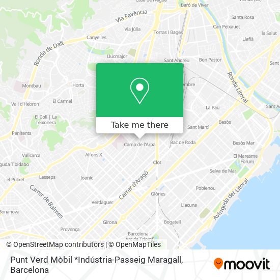 Punt Verd Mòbil *Indústria-Passeig Maragall map