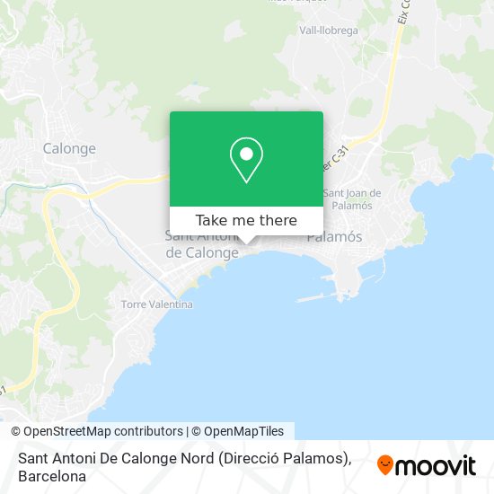 mapa Sant Antoni De Calonge Nord (Direcció Palamos)