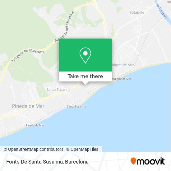 Fonts De Santa Susanna map
