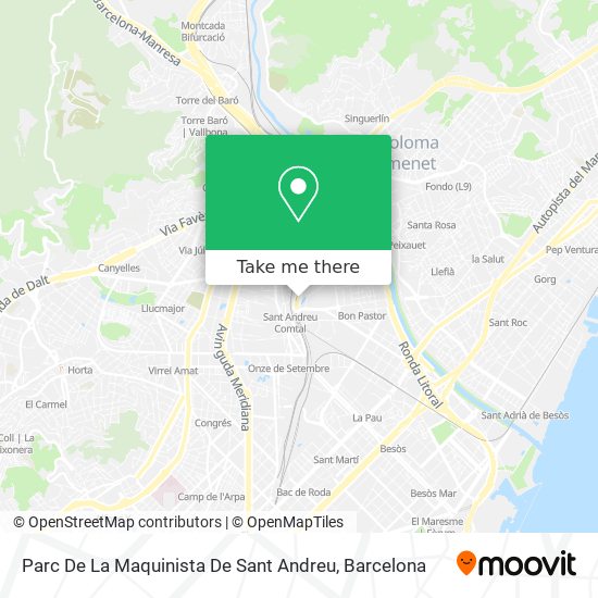 Parc De La Maquinista De Sant Andreu map